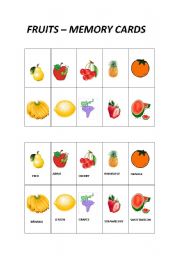 Fruits worksheets