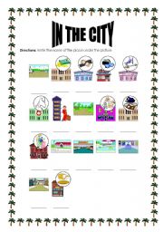 English Worksheet: PLACES IN THE CITY