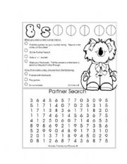 English Worksheet: number family