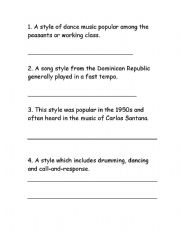 English Worksheet: Latin Music 