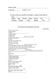 English worksheet: Hot wings