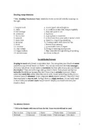 English Worksheet: Exam Sample - Conditionals and Tenses contrast