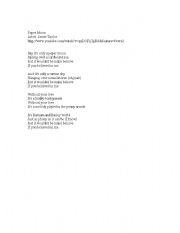 English worksheet: Its Only a Paper Moon performed by James Taylor