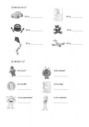 English worksheet: What this? What is it?