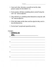 English Worksheet: Adjective Activity