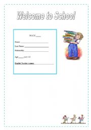 English Worksheet: Welcome to school
