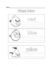Primary Color Worksheets - ESL worksheet by Milly1326