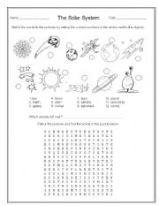 Solar System Vocab - Space Puzzles (updated)