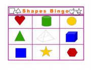 English worksheet: Shapes bingo