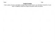 English worksheet: Family Reunion Draw