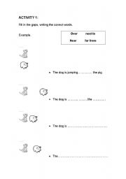 English worksheet: prepositions early ages