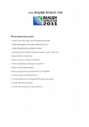 English worksheet: 2011 RWC