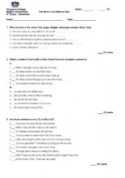 English worksheet: The wind in the willows