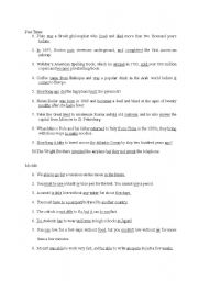 English Worksheet: error recognition