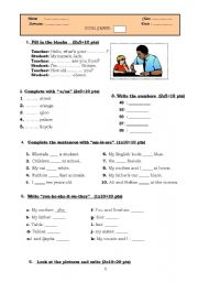 English Worksheet: grammar revision quiz