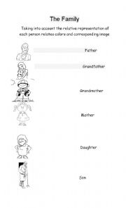 English Worksheet: THE FAMILY