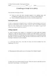 English worksheet: Creating a twist in a story