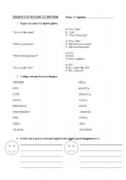 English worksheet: test of english 