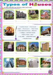 Types of houses worksheets