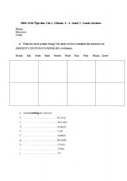 English worksheet: Present simple-continuos 