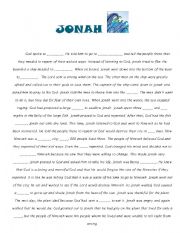 English Worksheet: Jonah 