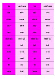 english irregular verbs infinitive and past simple
