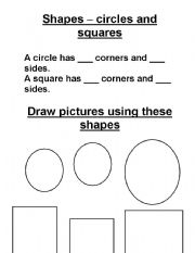 English Worksheet: Shapes