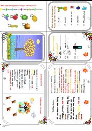 Autumn poems and activities  (clothes/weather/ fruit and veg.)
