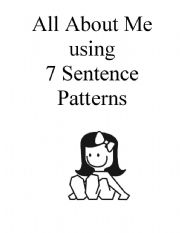 Booklet About Me Using 7 Sentence Patterns (Girl)
