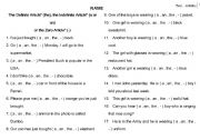 English Worksheet: articles