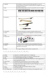 English Worksheet: Music Quiz