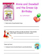 English Worksheet: Annie and Snowball and the Dress-Up Birthday