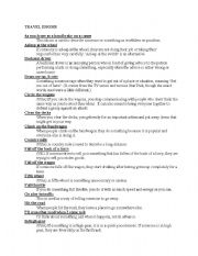 English Worksheet: Travel Idioms