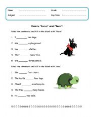 English worksheet: Its some exercise about have/has. 