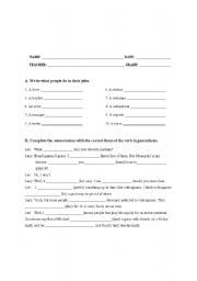 English Worksheet: simple present/present continuous/information questions in simple present