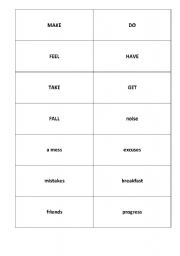 English Worksheet: collocations/word combinations