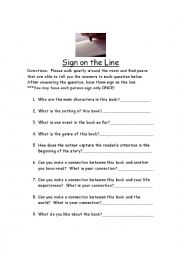 English Worksheet: Sign on the Line