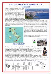 English Worksheet: London, Edinburgh, Trieste: a Virtual Tour to Maritime Cities