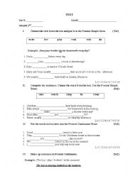 English Worksheet: TEST