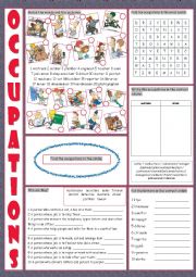 Occupations Vocabulary Exercises