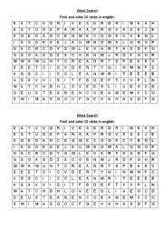 Verbs word search