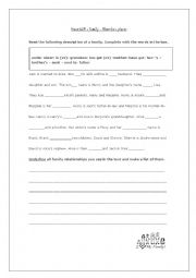 English Worksheet: Have got + Family . There be + Places