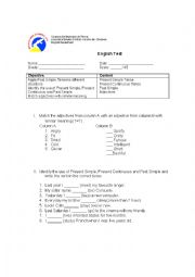 English Worksheet: past simp