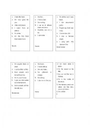 English Worksheet: CLUES