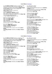 English Worksheet: Hotel California by The Eagles