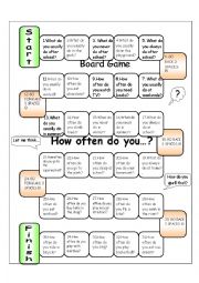 How Often Do You Board Game - ESL worksheet by Suzanneb