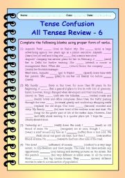Tense Confusion All Tenses (mixed) Review - 6