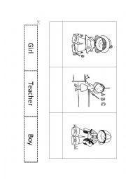 English Worksheet: boy-girl-teacher