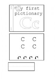 English Worksheet: My first pictionary: letter c