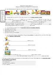 English Worksheet: The Simpsons teach us Present Simple and Present Continuous